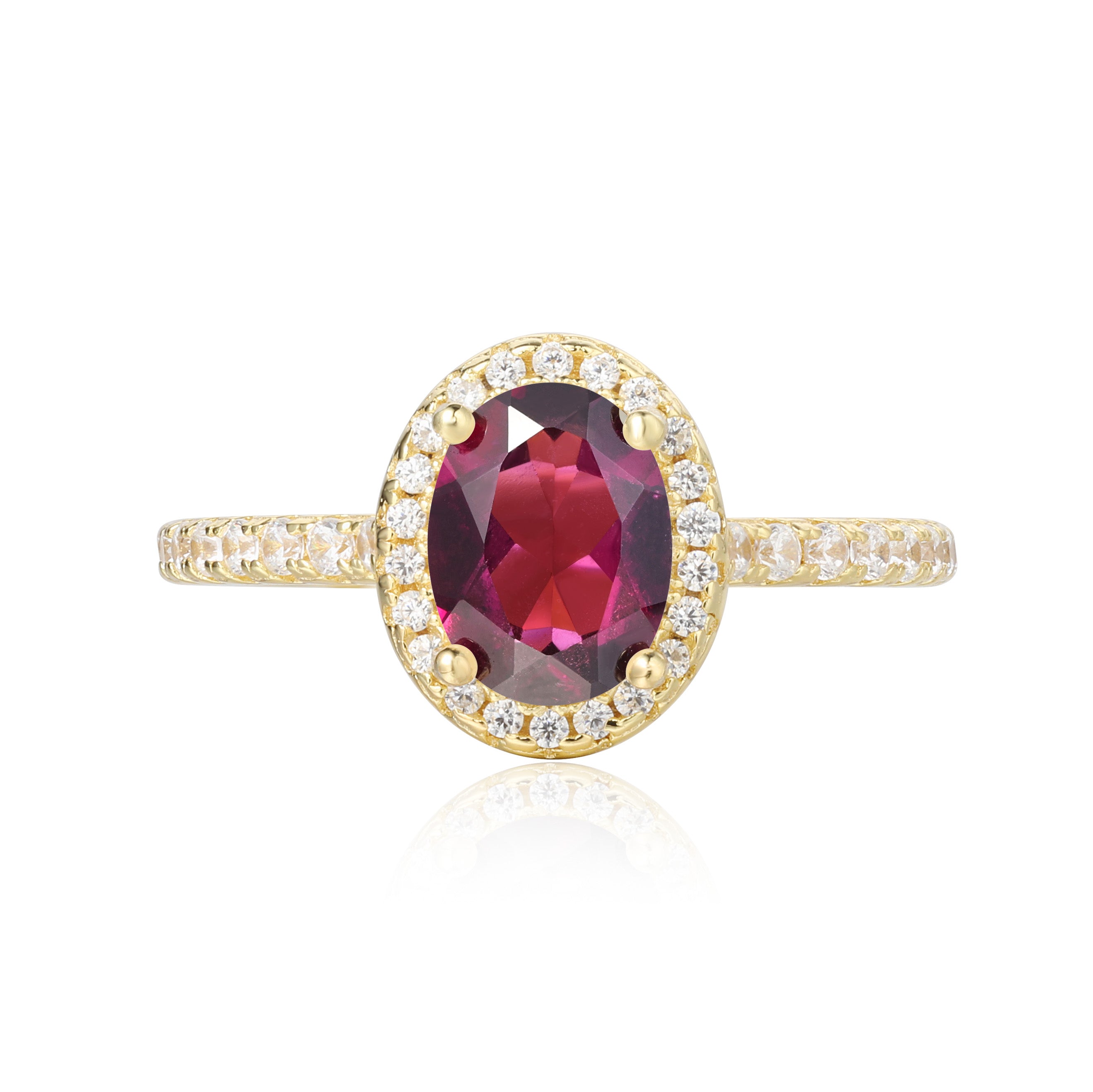 【Amara Cascade】Unique Handmade Natural Rhodolite Garnet Engagement Ring 1.5ct Oval Shape