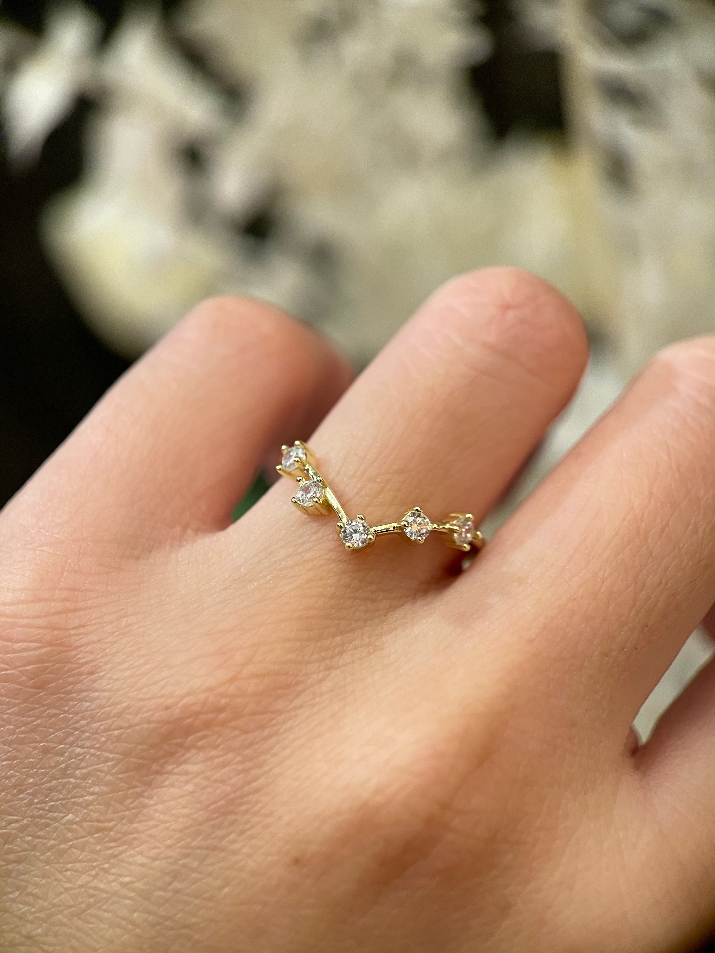 【Vela Sync】Handmade Engagement Ring Stacking Band Solid Gold