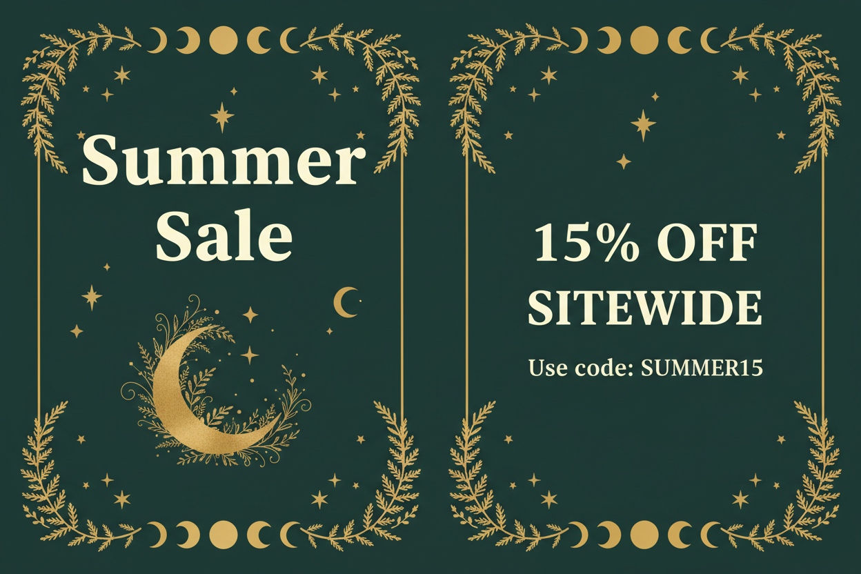 Witchy Fairycore Summer Sale 15% OFF