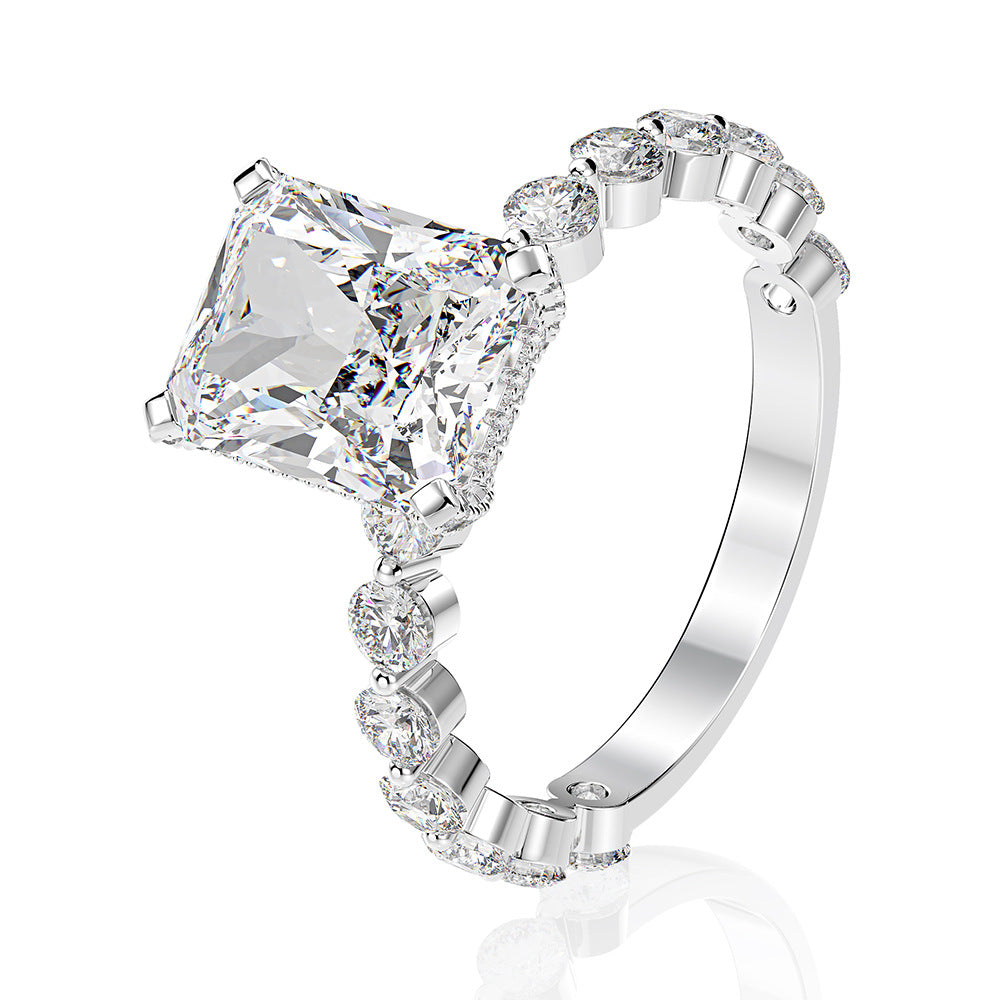 Moissanite Engagement Ring 4ct