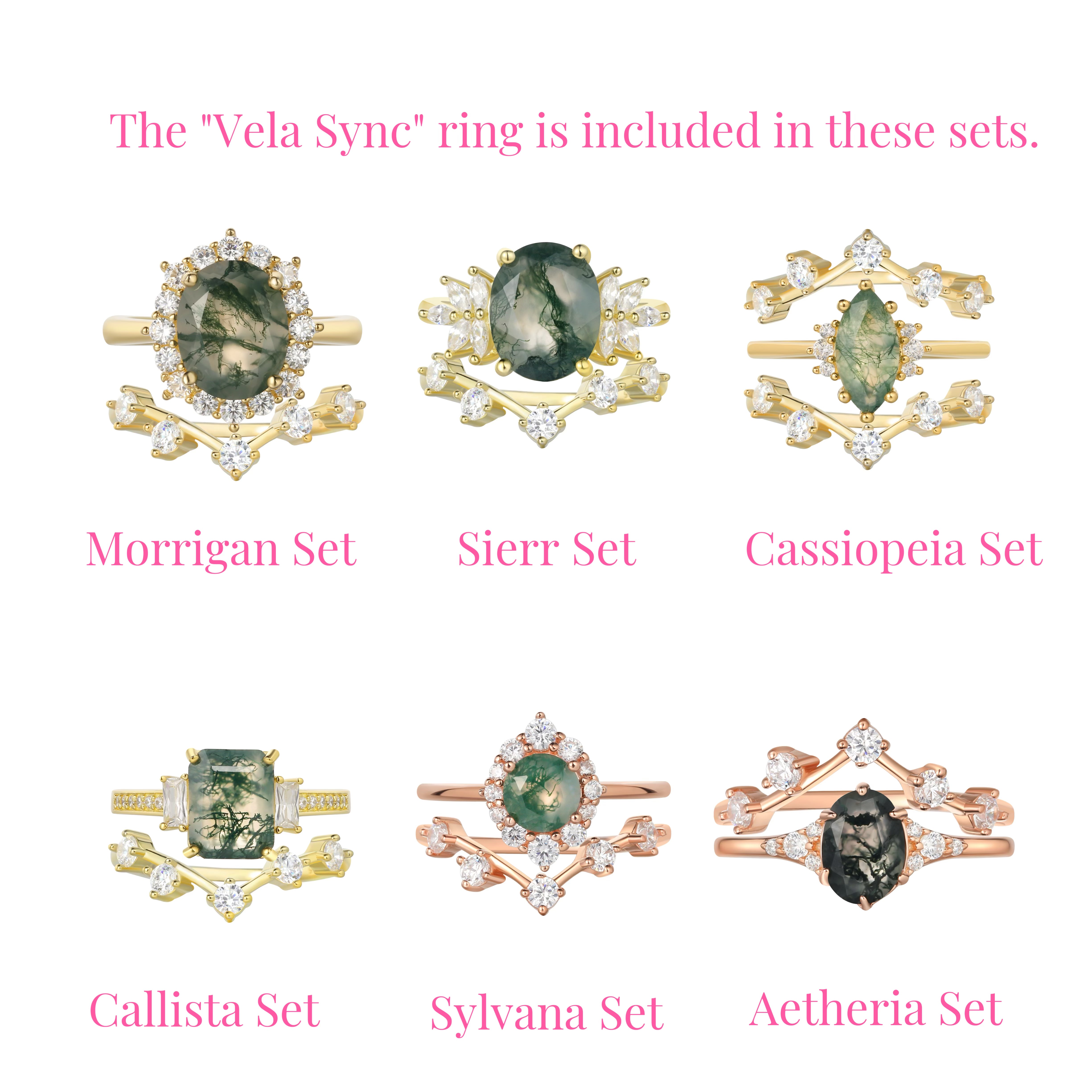 【Vela Sync】Handmade Engagement Ring Stacking Band Solid Gold