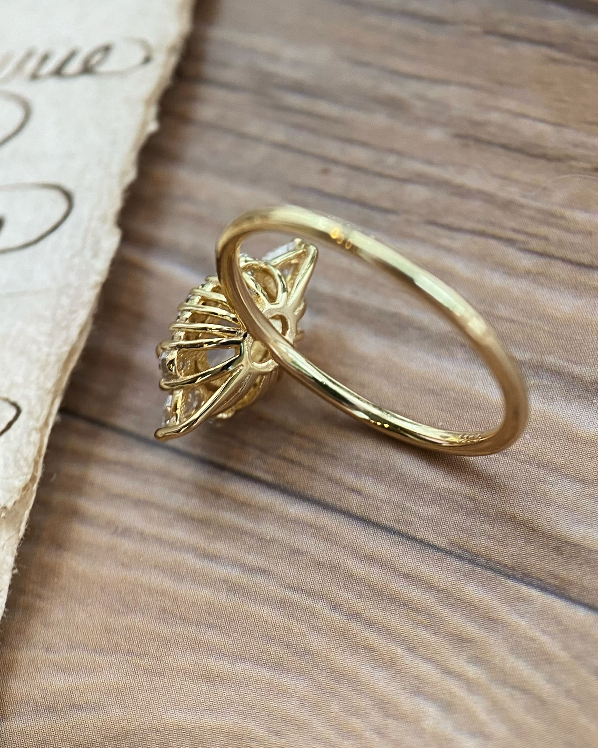 Diana's Bow | Vintage Art Deco Inspired Blue Moonstone Engagement Ring