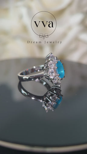 Lab-Created Blue Paraiba Tourmaline Ring 1.5ct