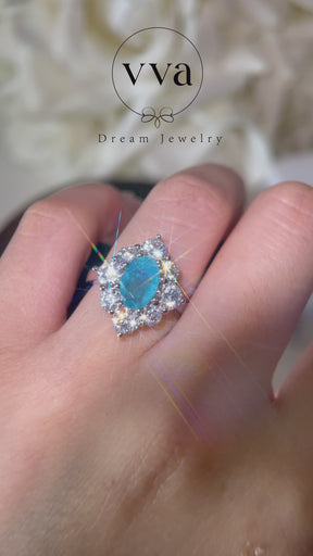 Lab-Created Blue Paraiba Tourmaline Ring 1.5ct