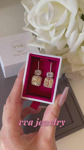 Yellow Moissanite Earring