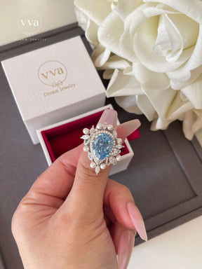Luxury Pearl Moissanite Ring