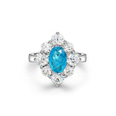 Lab-Created Blue Paraiba Tourmaline Ring 1.5ct