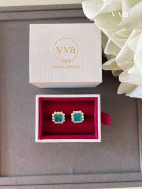 Lab-Created Paraiba Tourmaline Earring 2ct