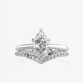 Marquise Moissanite Engagement Ring