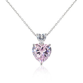 Heart Shape Moissanite Necklace 6.5ct