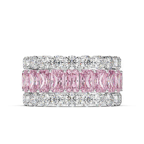 Luxury Pink Moissanite Ring