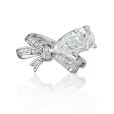 Pear Shape Moissanite Engagement Ring
