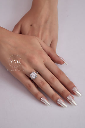 Moissanite Engagement Ring 6ct