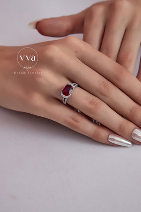 Lab-Created Ruby Ring