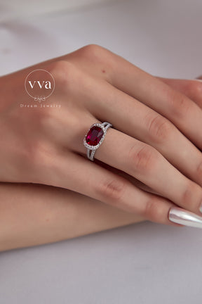 Lab-Created Ruby Ring
