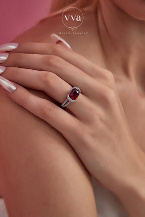 Lab-Created Ruby Ring