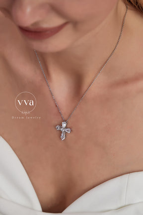 Moissanite Cross Necklace