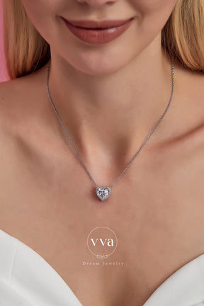 Heart Shape Moissanite Necklace