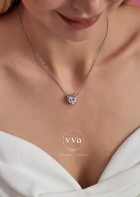 Heart Shape Moissanite Necklace
