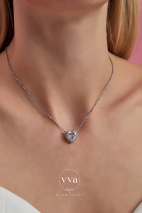 Heart Shape Moissanite Necklace