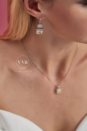 Yellow Moissanite Earring