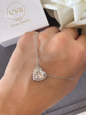 Heart Shape Moissanite Necklace