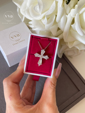 Moissanite Cross Necklace