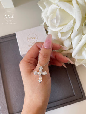 Moissanite Cross Necklace