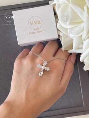 Moissanite Cross Necklace