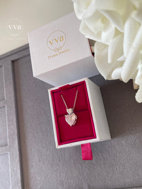 Heart Shape Moissanite Necklace 6.5ct