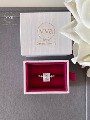 Moissanite Engagement Ring 4ct