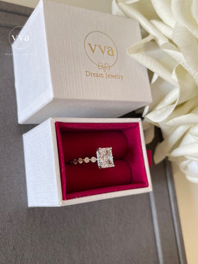 Moissanite Engagement Ring 4ct