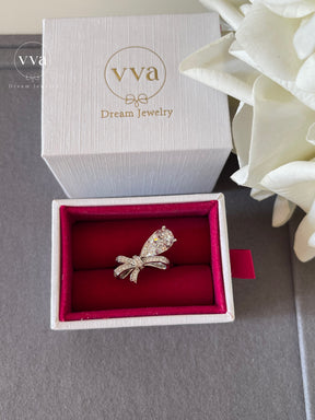 Pear Shape Moissanite Engagement Ring