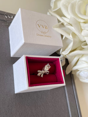 Pear Shape Moissanite Engagement Ring