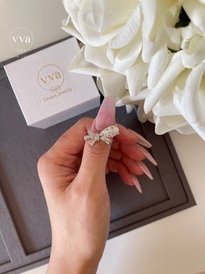 Pear Shape Moissanite Engagement Ring