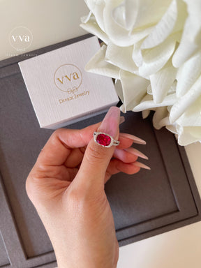 Lab-Created Ruby Ring