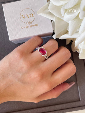 Lab-Created Ruby Ring