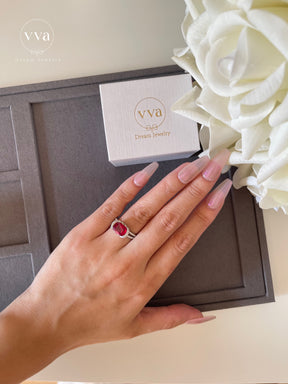 Lab-Created Ruby Ring