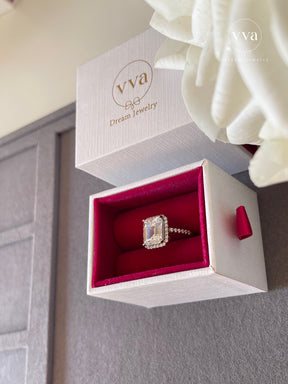 Moissanite Engagement Ring 6ct