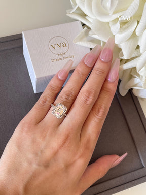 Moissanite Engagement Ring 6ct