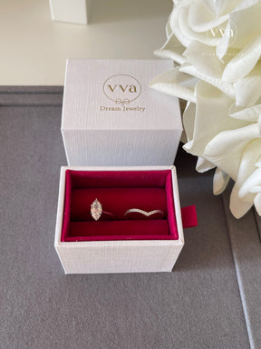Marquise Moissanite Engagement Ring