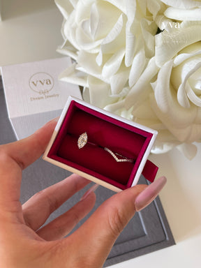 Marquise Moissanite Engagement Ring