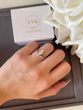 Marquise Moissanite Engagement Ring