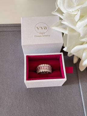 Luxury Pink Moissanite Ring