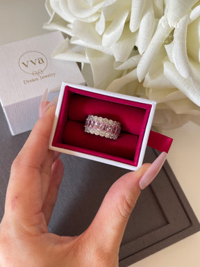 Luxury Pink Moissanite Ring
