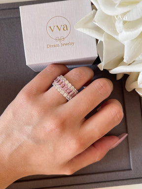 Luxury Pink Moissanite Ring