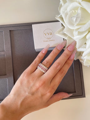 Luxury Pink Moissanite Ring