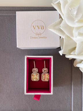 Yellow Moissanite Earring