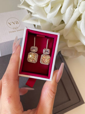 Yellow Moissanite Earring