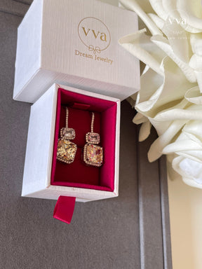 Yellow Moissanite Earring